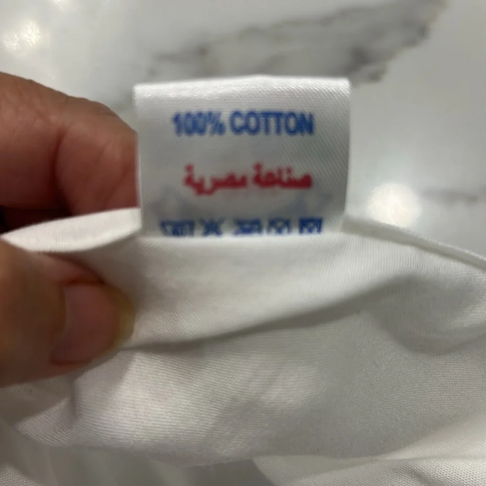 BRSY Egypt Cotton Dress. White and Blue Embroidery With Synched Waist.‎ Size 2XL